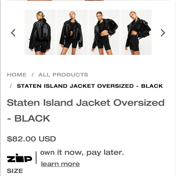 COPY - Lioness Staten Island Jacket Oversized BLACK - Picture 4 of 4